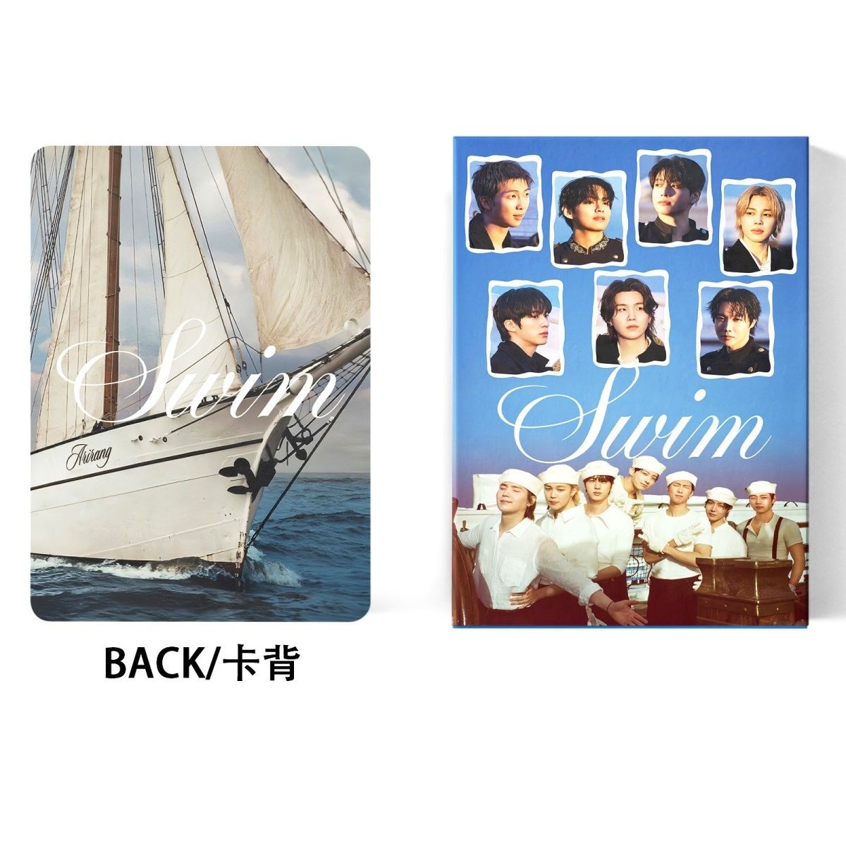 BTS SWIM PHOTOCARDS 127 PCS (55 cards+72stickers)