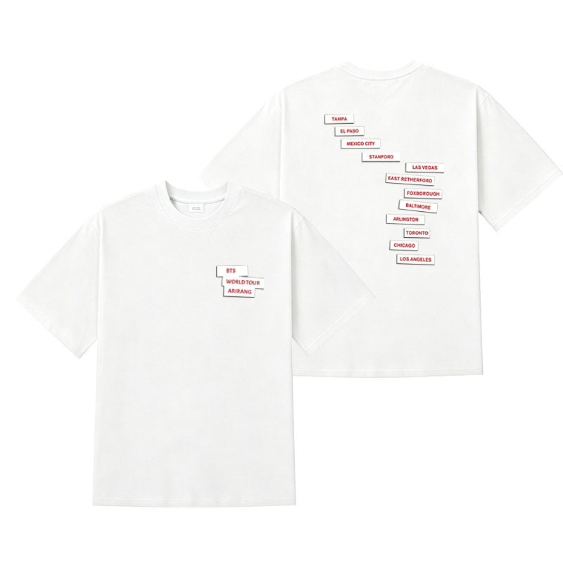 BTS WORLD TOUR ARIRANG T-SHIRT 100% COTTON - VARIOUS COLORS