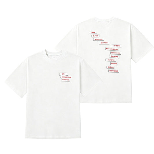 BTS WORLD TOUR ARIRANG T-SHIRT 100% COTTON - VARIOUS COLORS