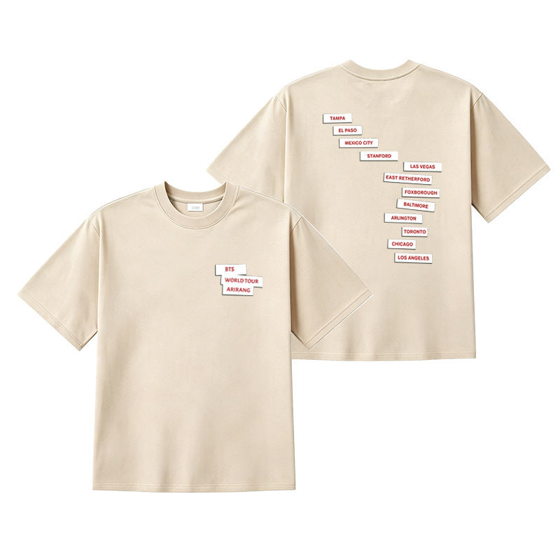 BTS WORLD TOUR ARIRANG T-SHIRT 100% COTTON - VARIOUS COLORS