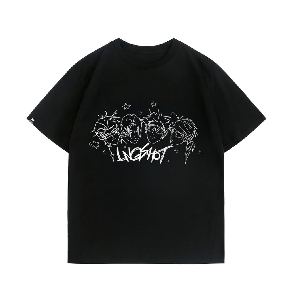 LNGSHOT T-SHIRTS 100% COTTON (white and black)