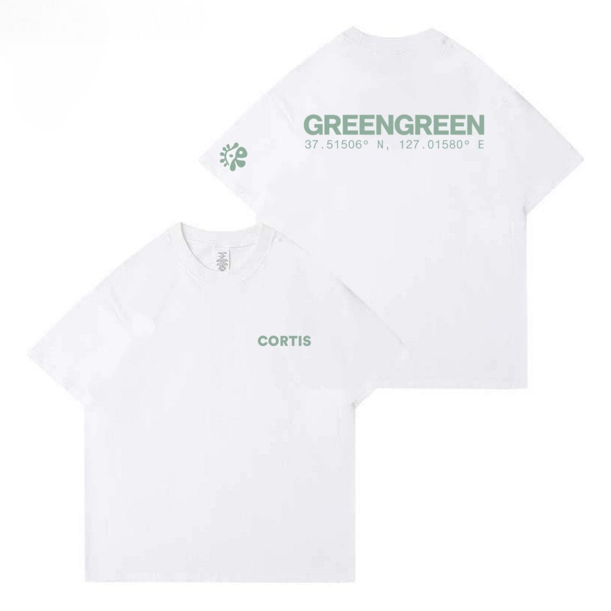 CORTIS T SHIRT GREENGREEN 100% COTTON