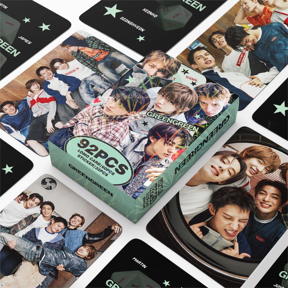 CORTIS GREENGREEN PHOTOCARDS 92 PCS (60 PHOTOCARDS + 32 STICKERS)