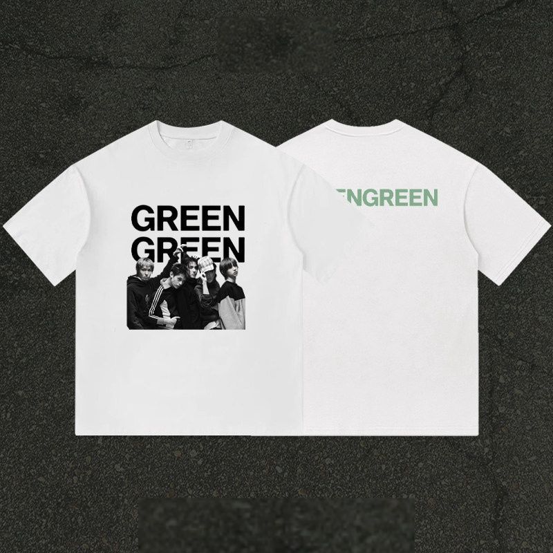 CORTIS T SHIRT GREENGREEN 100% COTTON