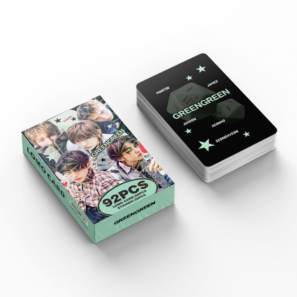 CORTIS GREENGREEN PHOTOCARDS 92 PCS (60 PHOTOCARDS + 32 STICKERS)